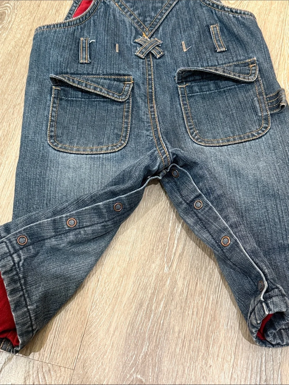 Vintage babyGap Baby Boy Fully Lined Denim Overalls 6-12 Months